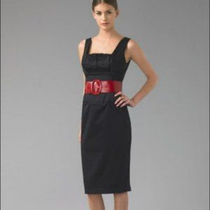 Black Halo pinstripe dress